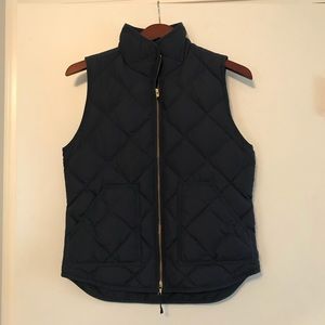 J. Crew Factory quilted puffer vest, Navy, small